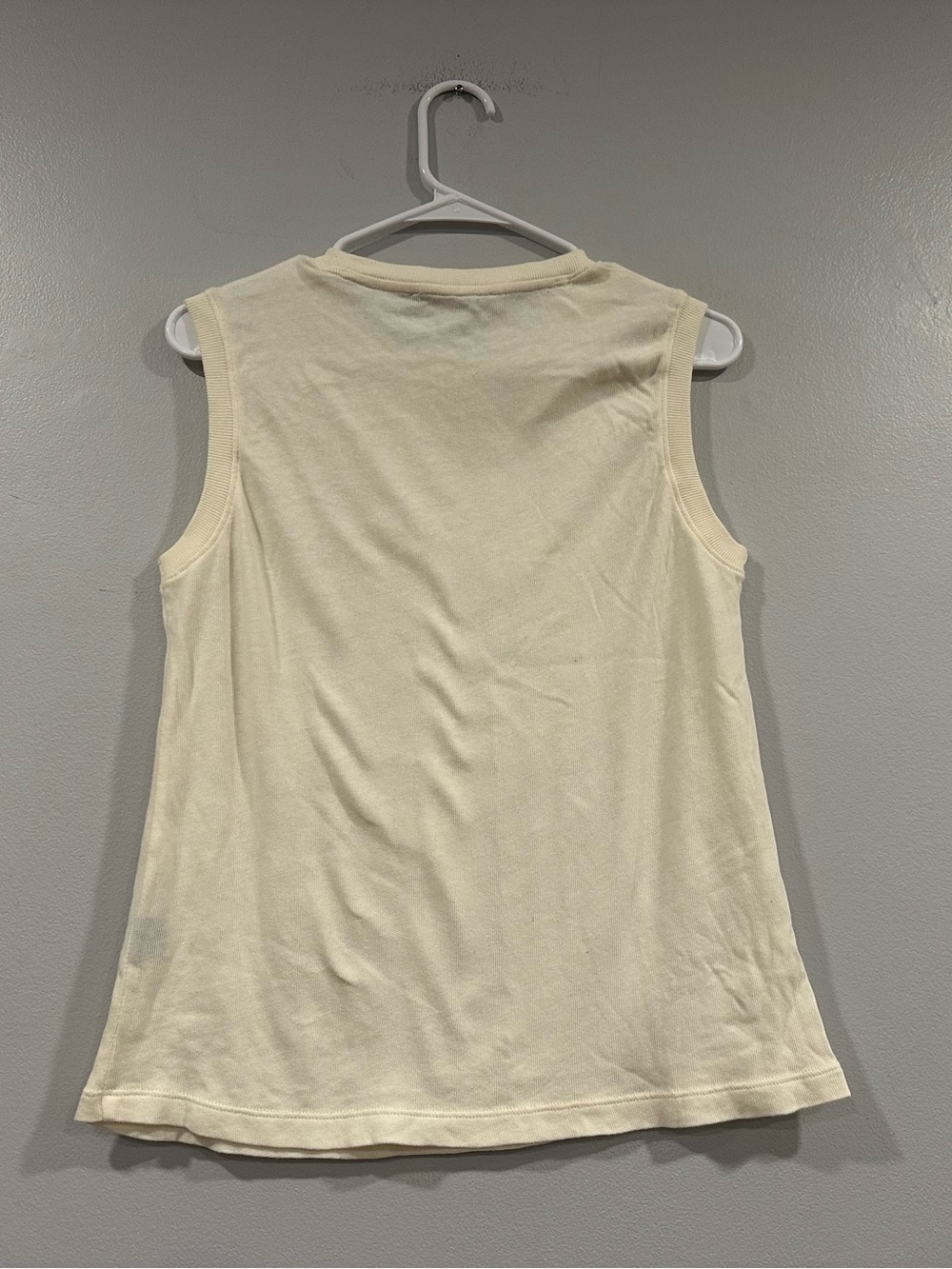 Jenni Kayne 100% Cotton Sleeveless Tank Small S Ivory